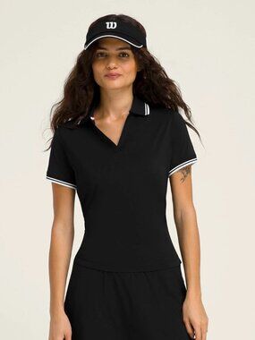 Wilson Club Polo Shirt Tennis Golf Black Large